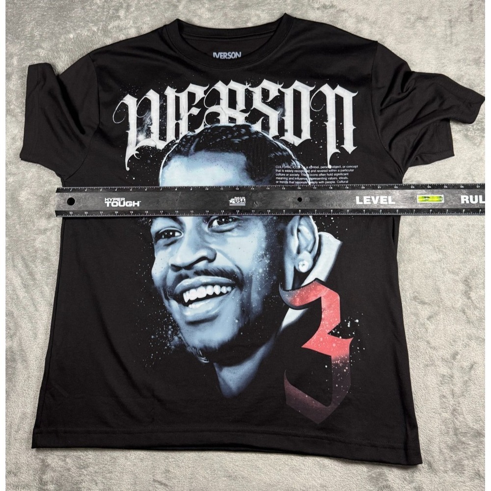 Allen Iverson Icon Graphic Short Sleeve T-Shirt Black Mens Size Medium RN115665 - Picture 6 of 10